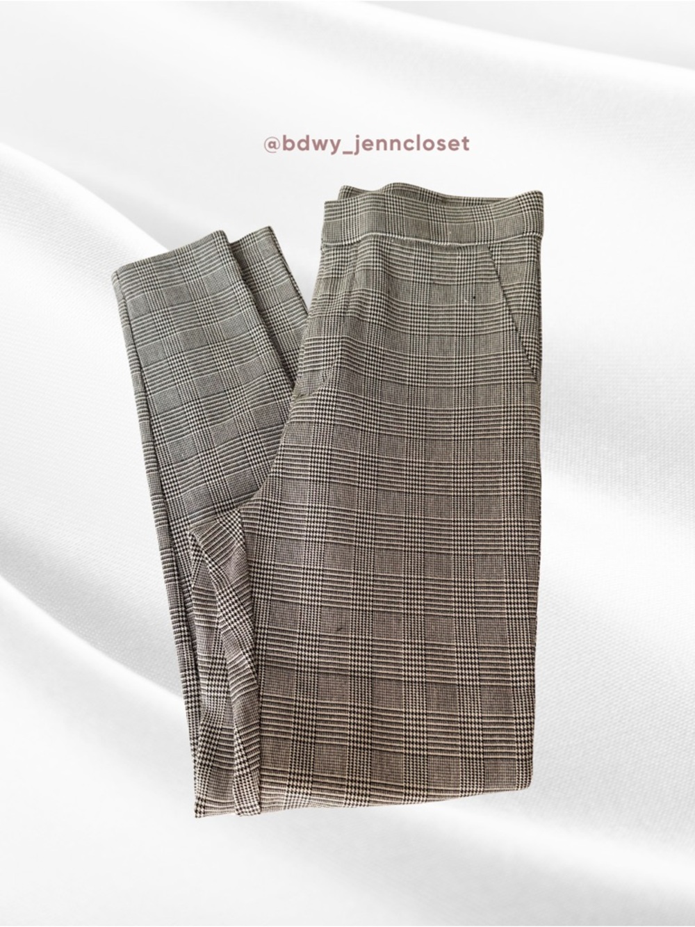 Zara Plaid Slim Fit Women’s Pants - Black & White